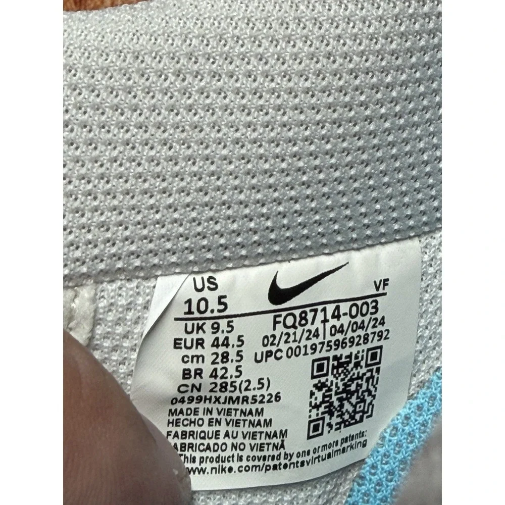 Nike Air Force 1 Low Men's AF1 Sneakers Size 10.5 White Blue Gum FQ8714-003